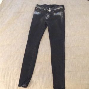Hudson black/metallic jeans